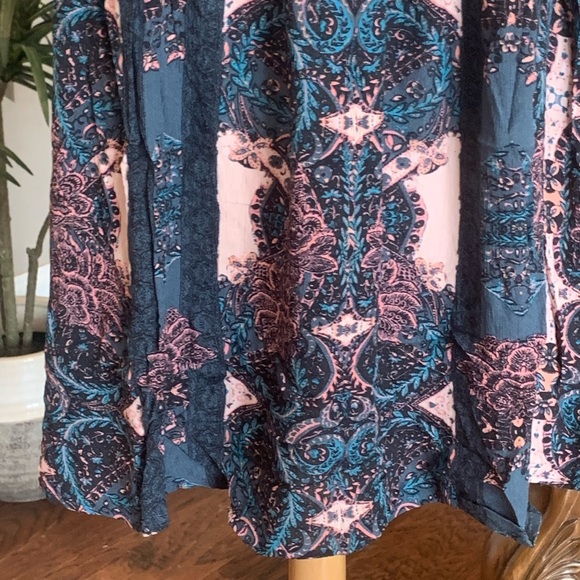 NWT Small Oversized Free People Count Me In Trapeze Tunic Top Black S Boho Lace - Picture 8 of 14